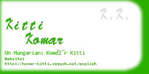 kitti komar business card